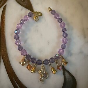 Kirks Folly Lavender Charm Bracelet
